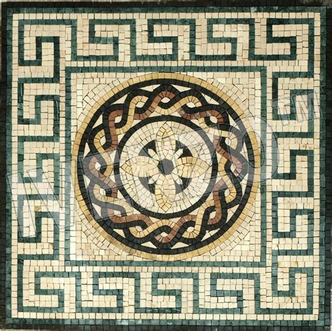 Mosaic Greek-Roman medallion GK003 | Mosaic art, Ancient art, Roman mosaic