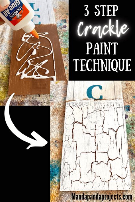 How to do the DIY Crackle Paint Finish Technique with Glue and Paint ...