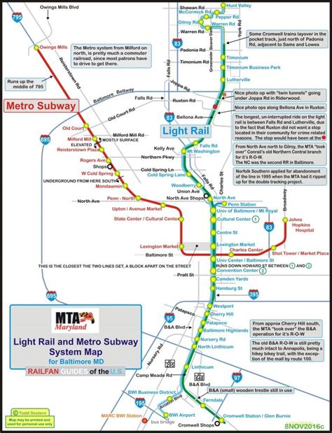 Baltimore Light Rail System Map