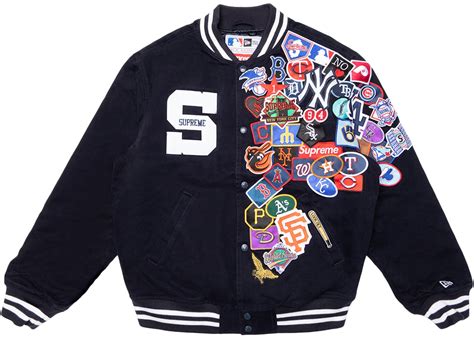 Supreme New Era MLB Varsity Jacket Navy - SS20