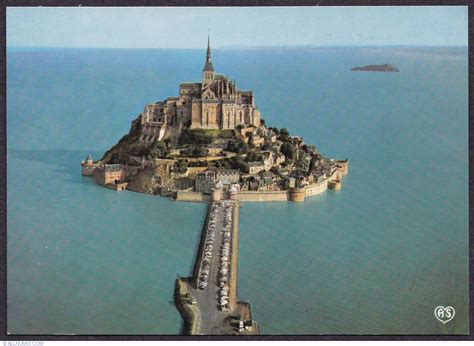 Mont St. Michel- Front bird eye view -1973, Mont Saint-Michel - France ...