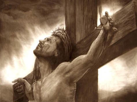 Jesus Praying On The Cross