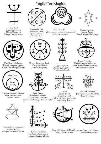 Sigils | Sigil magic, Magic symbols, Magick symbols