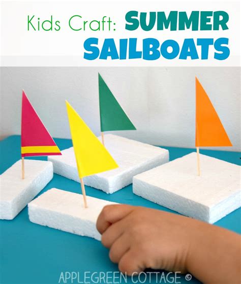 Sailboat Craft - Easy Kids Activities - AppleGreen Cottage