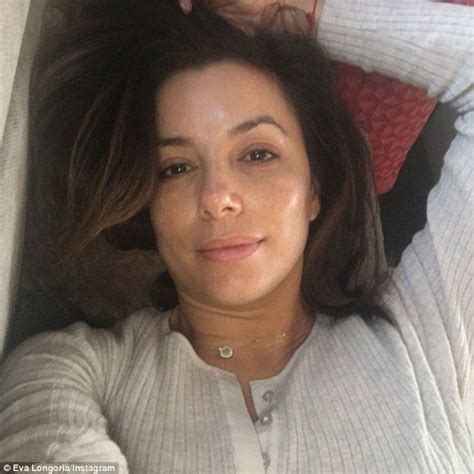 Fresh-faced: Eva Longoria looked incredible in her make-up free selfie ...