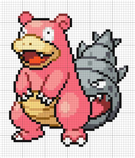 #80 Slowbro | Pokemon cross stitch, Pokemon bead, Pixel art pokemon