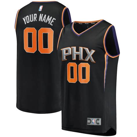 Men's Fanatics Branded Black Phoenix Suns Fast Break Custom Replica ...