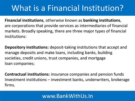 What is a Financial Institution? - Bank With Us