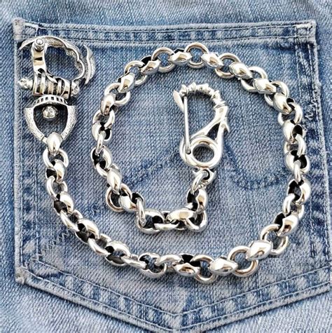 "CLASSIC SILVER" .925 Silver Biker Wallet Chain in 2023 | Wallet chain ...