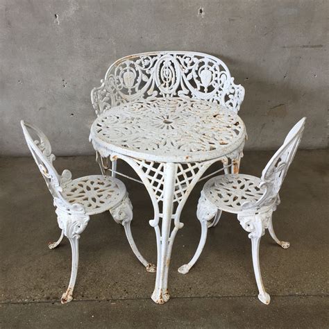 Outdoor Furniture Vintage - A Set Of Six French Antique Wrought Iron ...