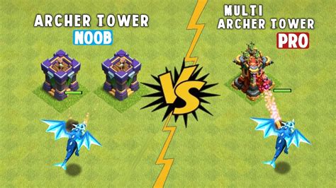 Archer Tower VS Multi Archer Tower VS Max Th16 Troops | Clashofclans ...