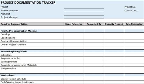 Free Construction Project Management Templates in Excel