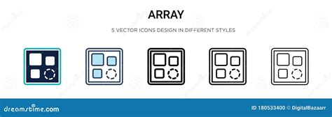 Array Icon in Filled, Thin Line, Outline and Stroke Style. Vector ...