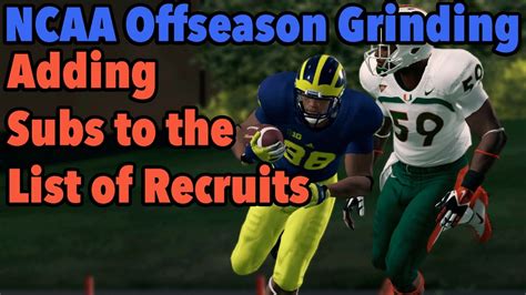 NCAA Football Dynasty Mode | Offseason Grinding & Adding Subs to the ...