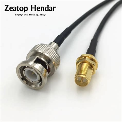 1Pcs RG174 Cable BNC Male Plug to RP SMA Female Jack RF Coaxial Antenna ...