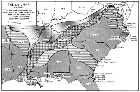 1Up Travel - Historical Maps of United States.1861-1865 - The Civil War ...