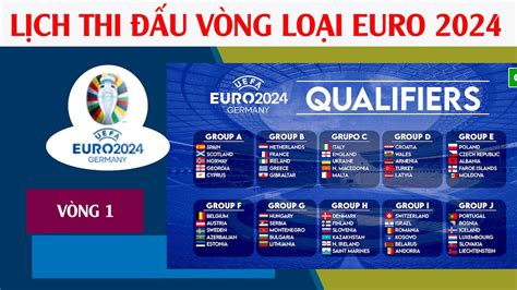 LICH THI ĐẤU VÒNG 1 EURO 2024 VÒNG LOẠI - YouTube