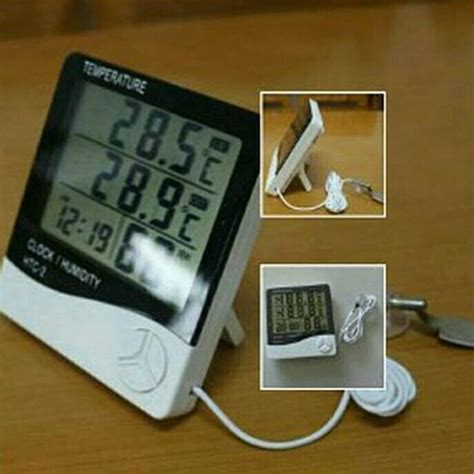 Jual thermometer digital hygrometer HTC 2 alat pengukur suhu ruangan ...