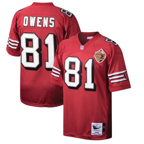 Mitchell & Ness Terrell Owens San Francisco 49ers Scarlet Throwback ...