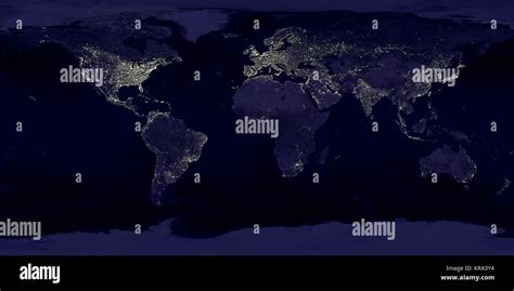 Night Earth view from space. 3D rendering Stock Photo - Alamy