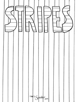 Stripes Pattern Coloring Page by MrsSpeaker | Teachers Pay Teachers