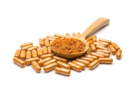 Turmeric for Herbal Medicine. Stock Image - Image of freshness, capsule ...