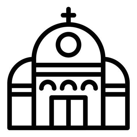 Church icon outline vector. Sea landmark 14937779 Vector Art at Vecteezy