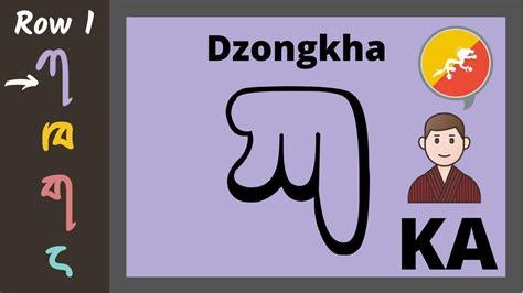 The Dzongkha Alphabet: Ka ༼ ཀ ༽ - YouTube