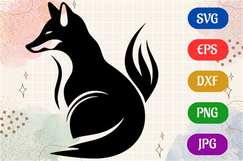 Fox | Black and White Logo Vector Art Graphic by Creative Oasis ...