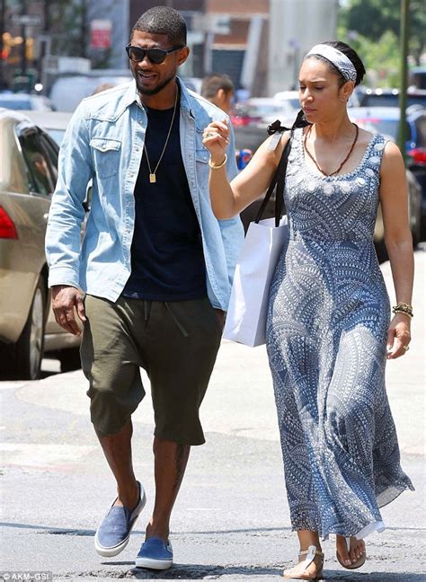 Usher enjoys low-key engagement to longtime girlfriend Grace Miguel ...