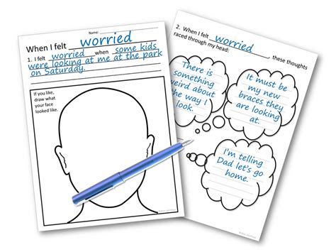 CBT Children’s Emotion Worksheet Series: 7 Worksheets for Dealing with ...