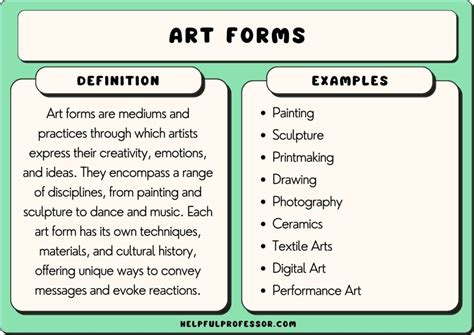 50 Art Forms Examples (2024)