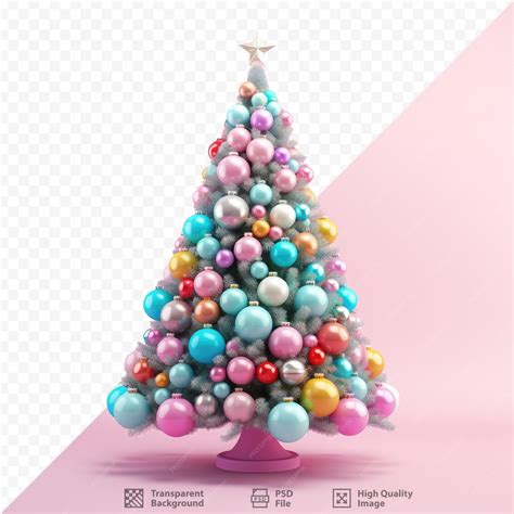 A christmas tree with a pink background and a picture of a christmas ...