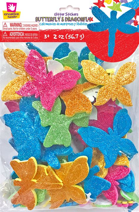 Foam Glitter Stickers 2oz-Butterflies - Walmart.com - Walmart.com