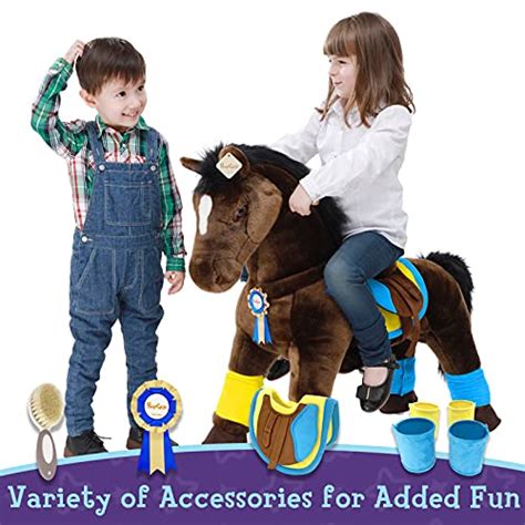 PonyCycle Ride on Horse Riding Horse Mechanical Chocolate Brown Color ...