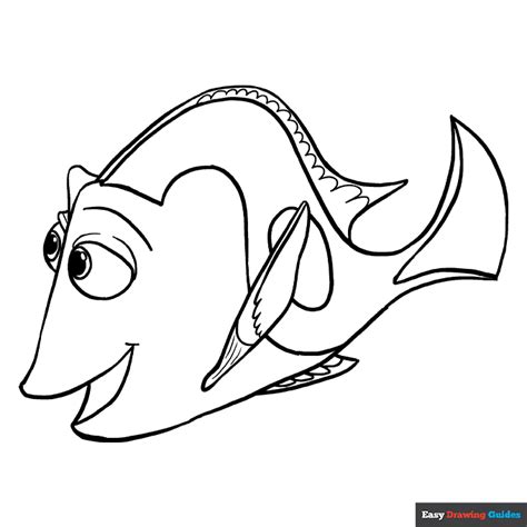 Dory Coloring Page | Easy Drawing Guides