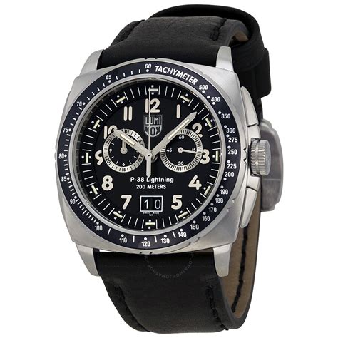 Luminox Chronograph Black Dial Black Leather Men's Watch 9441 - Luminox ...