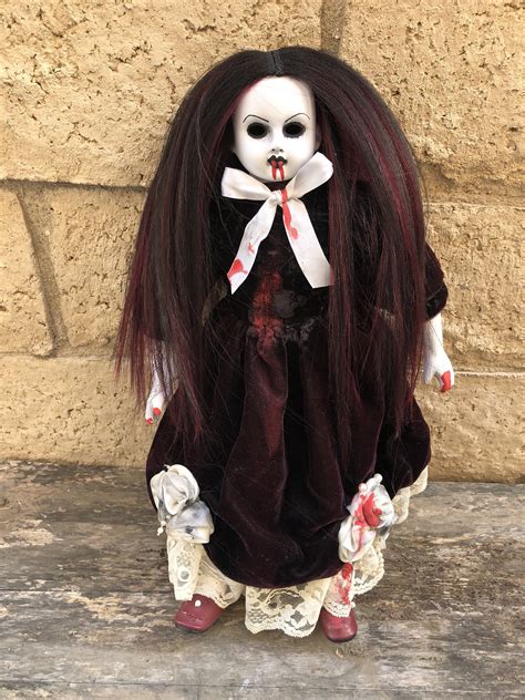 OOAK Vampire Two Tone Hair Creepy Horror Doll Art by Christie ...