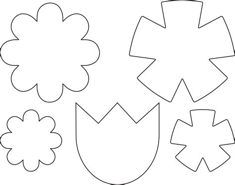 free flower template printable pdf crafts on sea - free 6 sample flower ...