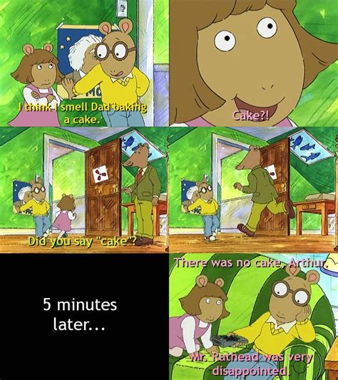 Oh Mr. Ratburn and his cake | Arthur | Funny memes, Funny, Funny as hell