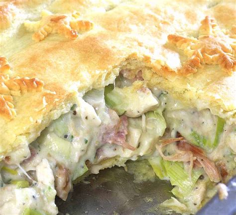 Creamy Chicken and Leek Pie - Chez Le Rêve Français