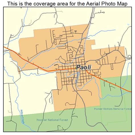 Aerial Photography Map of Paoli, IN Indiana