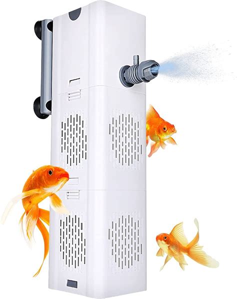 Fish Tank Filter 4-in-1 Internal Aquarium Filter, 500-1800L/H ...