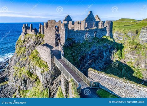 Ruins of Dunluce Castle in Northern Ireland, UK Stock Photo - Image of ...