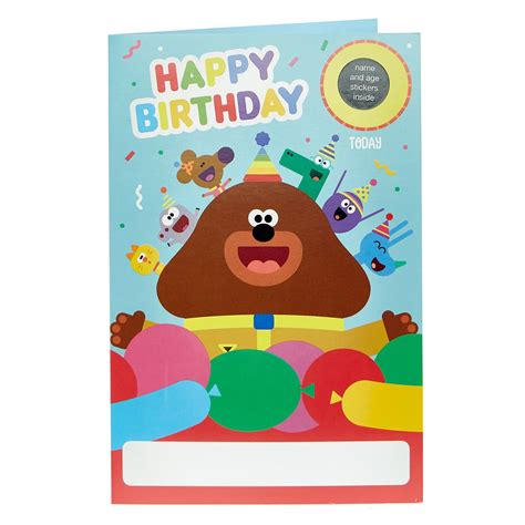 Buy Hey Duggee Birthday Card - Name & Age Stickers for GBP 1.49 | Card ...