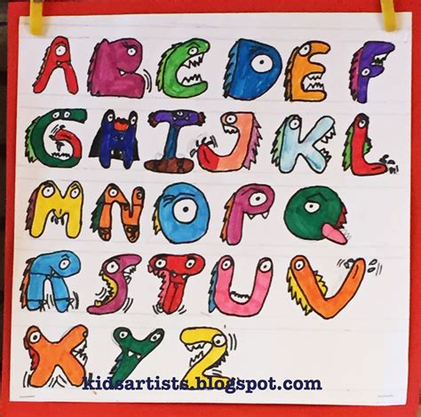 Kids Artists: Letter doodling