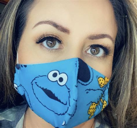 Cookie Monster face mask | Etsy | Face, Face mask, Monster cookies