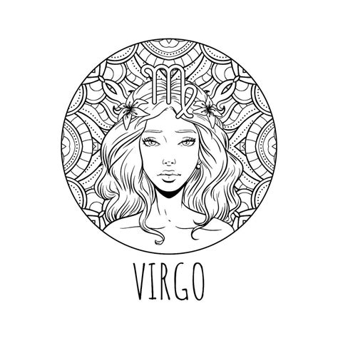 Free Virgo Zodiac Sign coloring page - Download, Print or Color Online ...