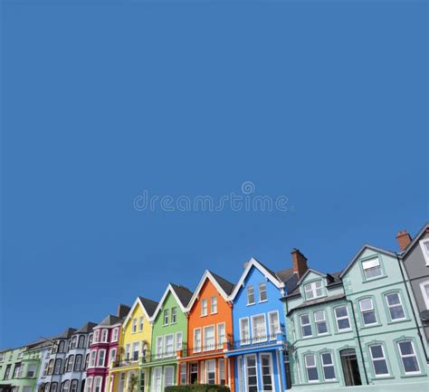 Yellow Red Orange Green Blue Sky Houses by the Sea Whitehead N. Ireland ...