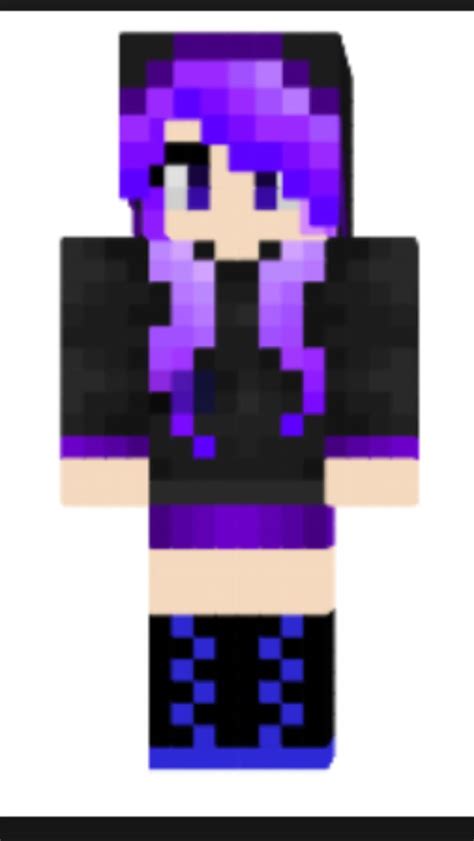 This is a another cool purple skin | Minecraft girl skins, Minecraft ...